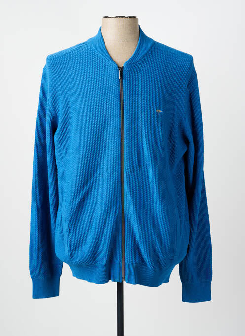 Gilet manches longues col v bleu FYNCH-HATTON homme