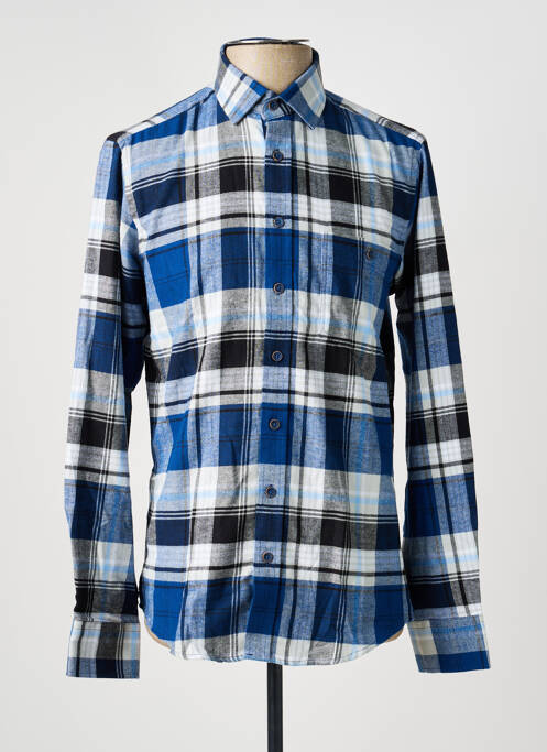 Chemise manches longues bleu TERRITOIRE D'HOMME homme