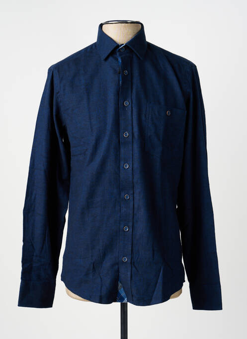 Chemise manches longues bleu TERRITOIRE D'HOMME homme