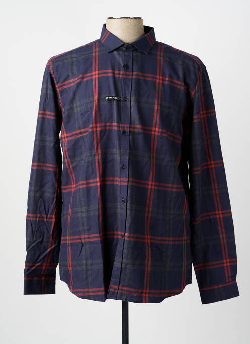 Chemise manches longues bleu TERRITOIRE D'HOMME homme