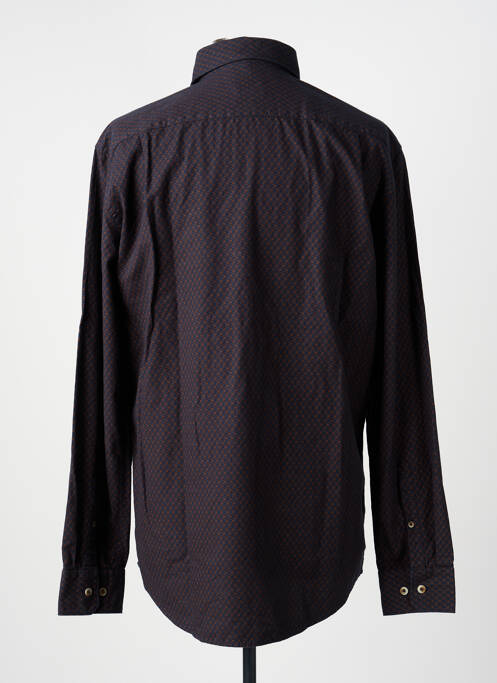 Chemise manches longues marron SEIDEN STICKER homme