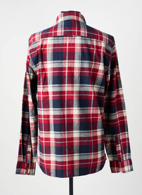 Chemise manches longues rouge MUSTANG homme