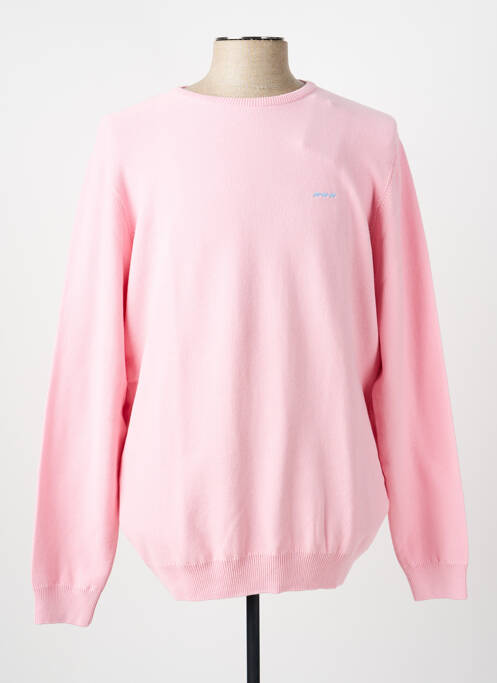 Pull col rond manches longues rose MISE AU GREEN homme