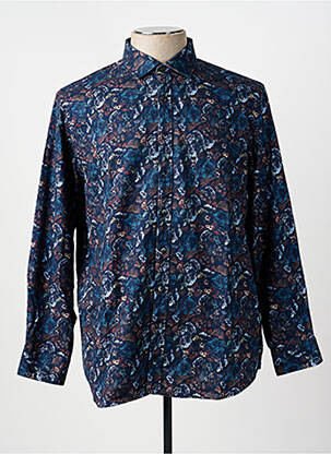 Chemise manches longues coupe droite bleu OLYMP homme