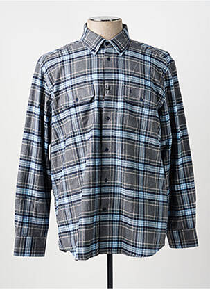 Chemise manches longues imprimé écossais gris TERRITOIRE D'HOMME homme