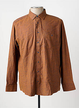 Chemise manches longues coupe cintrée orange TERRITOIRE D'HOMME homme
