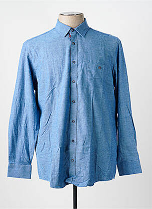 Chemise manches longues coupe cintrée bleu TERRITOIRE D'HOMME homme