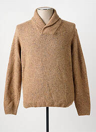 Pull stretch manches longues marron TERRITOIRE D'HOMME homme