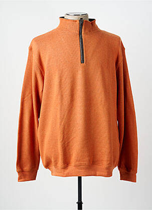 Pull stretch manches longues orange TERRITOIRE D'HOMME homme