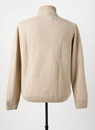 Pull stretch manches longues beige TERRITOIRE D'HOMME homme