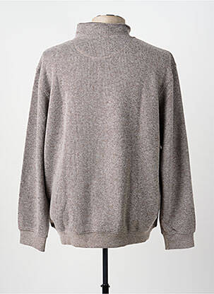 Pull stretch manches longues marron TERRITOIRE D'HOMME homme