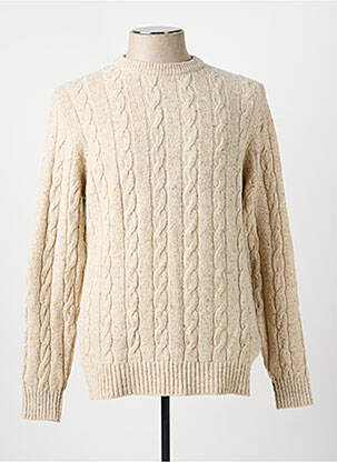 Pull stretch manches longues beige TERRITOIRE D'HOMME homme