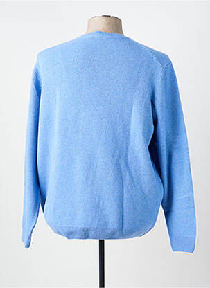 Pull tissage chiné manches longues bleu MISE AU GREEN homme