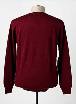 Pull col v manches longues rouge TERRITOIRE D'HOMME homme