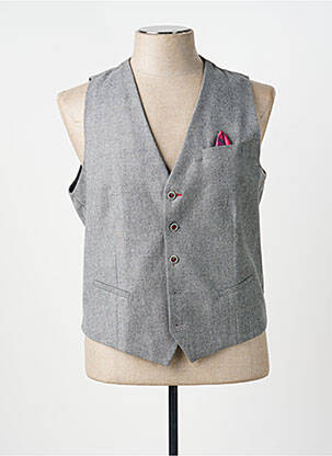 Gilet sans manche tissage chiné gris TERRITOIRE D'HOMME homme