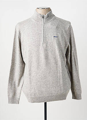 Pull tissage chiné manches longues gris MISE AU GREEN femme