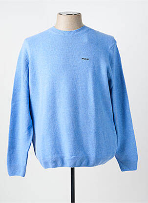 Pull tissage chiné manches longues bleu MISE AU GREEN homme