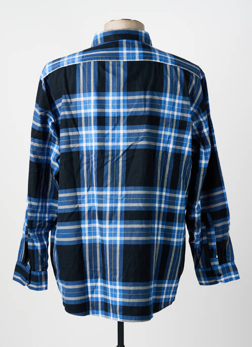 Chemise manches longues imprimé écossais bleu OLYMP homme