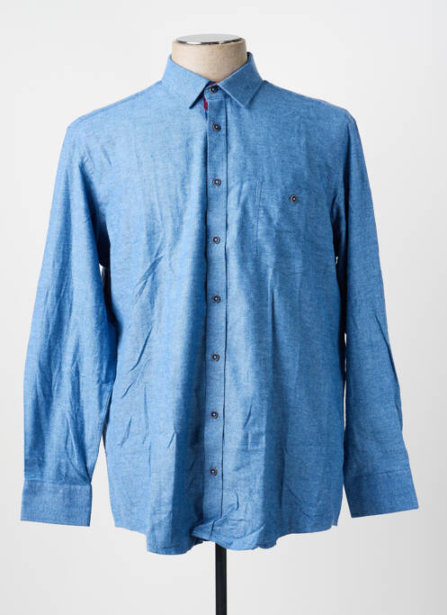 Chemise manches longues coupe cintrée bleu TERRITOIRE D'HOMME homme