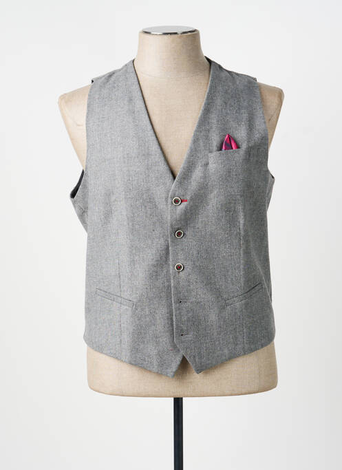 Gilet sans manche tissage chiné gris TERRITOIRE D'HOMME homme
