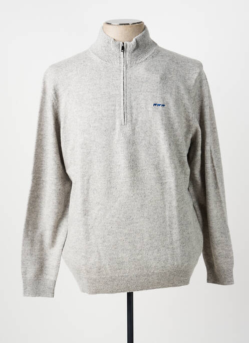 Pull tissage chiné manches longues gris MISE AU GREEN femme