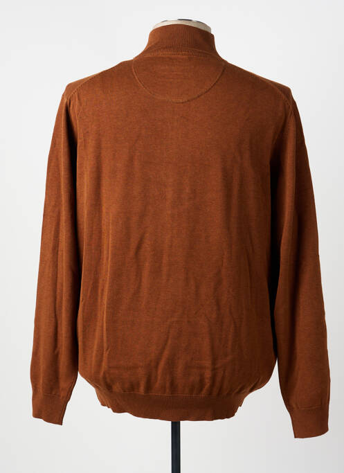 Pull stretch manches longues marron FYNCH-HATTON homme