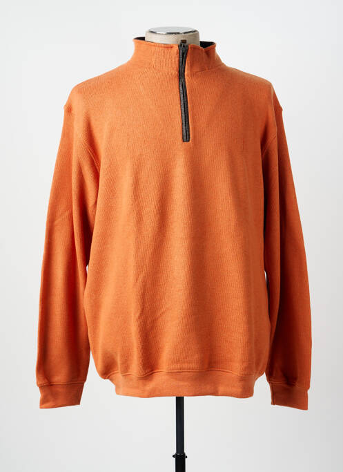 Pull stretch manches longues orange TERRITOIRE D'HOMME homme