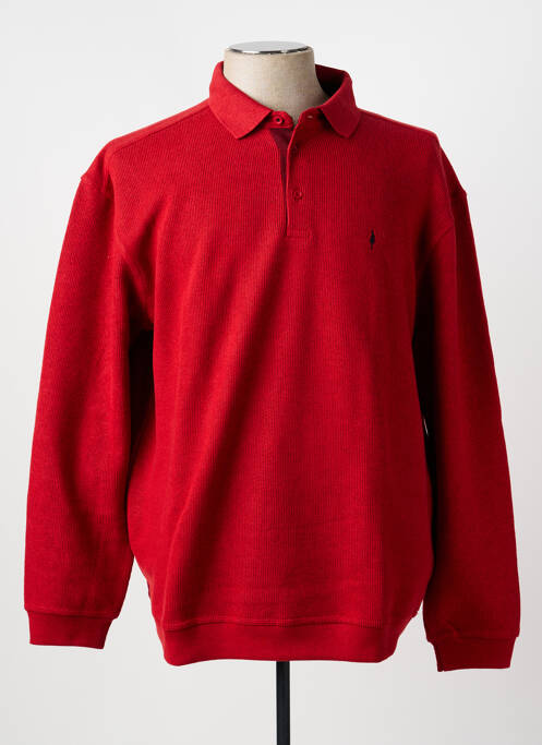 Pull stretch manches longues rouge TERRITOIRE D'HOMME homme