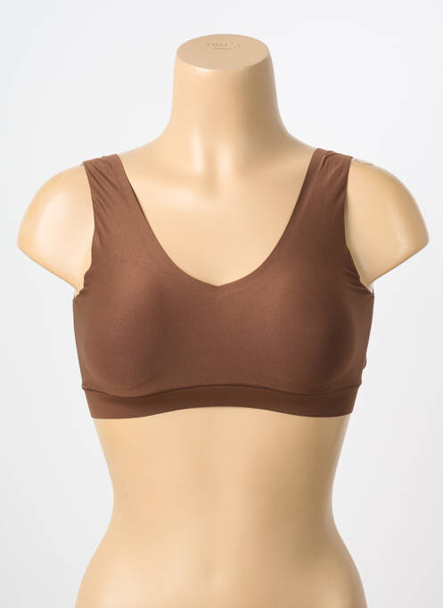 Soutien-gorge effet matière satinée brassieres marron CHANTELLE femme