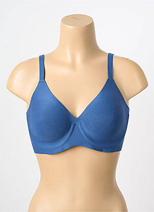 Soutien-gorge effet matière satinée haut soutien-gorge emboitant bleu CHANTELLE femme