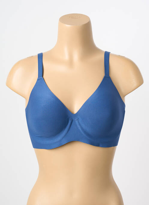 Soutien-gorge effet matière satinée haut soutien-gorge emboitant bleu CHANTELLE femme