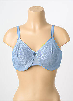 Soutien-gorge broderie haut soutien-gorge emboitant bleu CHANTELLE femme