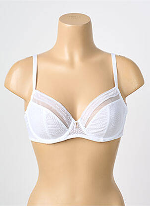 Soutien-gorge tissage tulle haut soutien-gorge emboitant blanc CHANTELLE femme