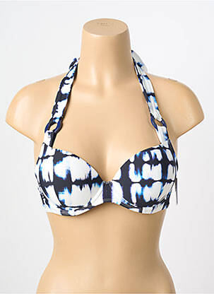 Haut de maillot de bain stretch haut soutien-gorge push-up bleu AUBADE femme