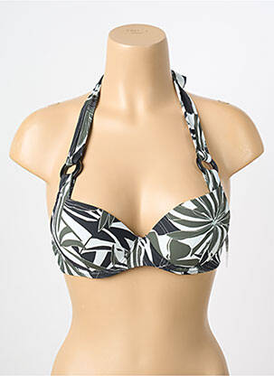 Haut de maillot de bain stretch haut soutien-gorge push-up vert AUBADE femme