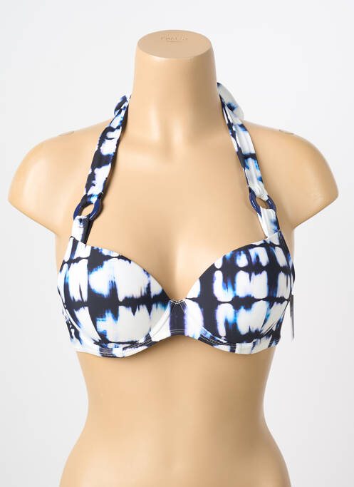 Haut de maillot de bain stretch haut soutien-gorge push-up bleu AUBADE femme