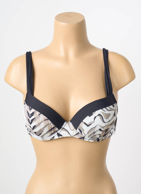 Haut de maillot de bain stretch haut soutien-gorge push-up beige AUBADE femme