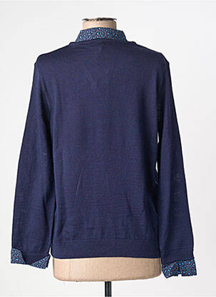 Pull col v manches longues bleu ARMOR LUX femme