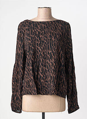 Blouse imprimé fantaisie manches longues marron GERRY WEBER femme