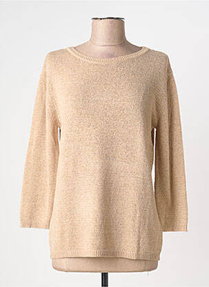 Pull col rond manches longues beige ESCORPION femme