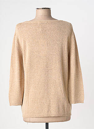 Pull coupe droite manches longues beige ESCORPION femme