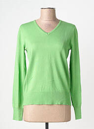 Pull col v manches longues vert ESCORPION femme