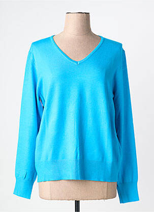 Pull col v manches longues bleu ESCORPION femme