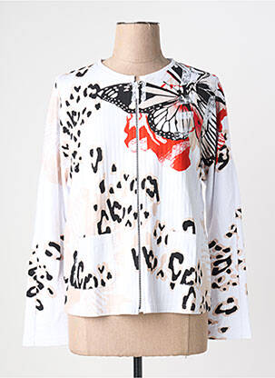 Gilet manches longues manches longues blanc FRANK WALDER femme