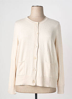 Gilet manches longues col rond beige GERRY WEBER femme