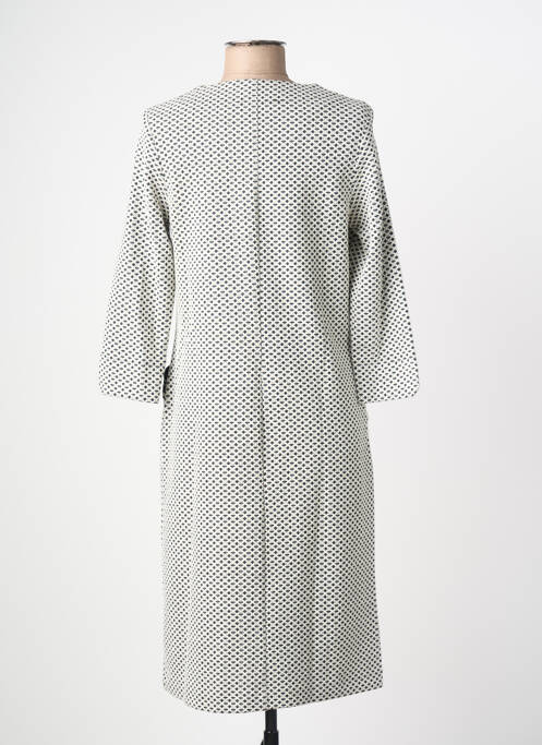 Robe mi-longue imprimé fantaisie manches longues noir FRANK WALDER femme