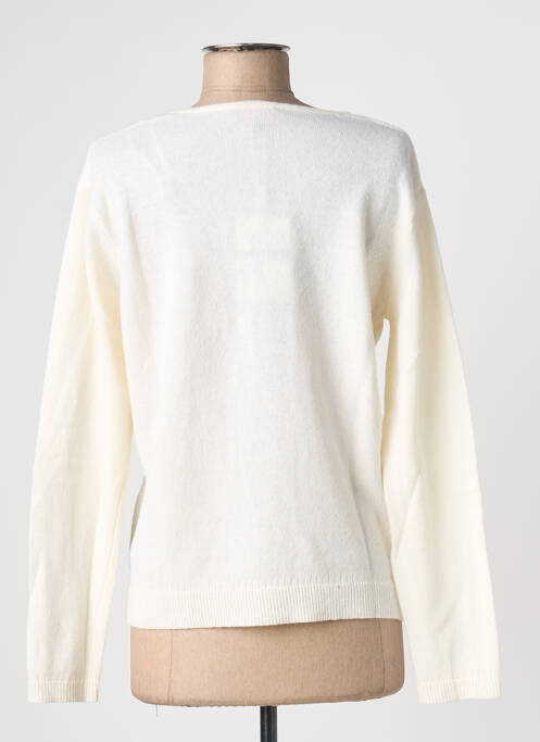 Pull col v manches longues blanc ARMOR LUX femme