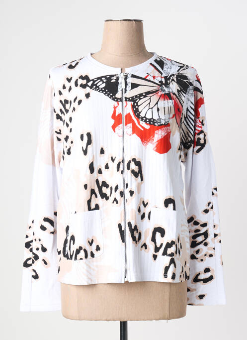 Gilet manches longues manches longues blanc FRANK WALDER femme
