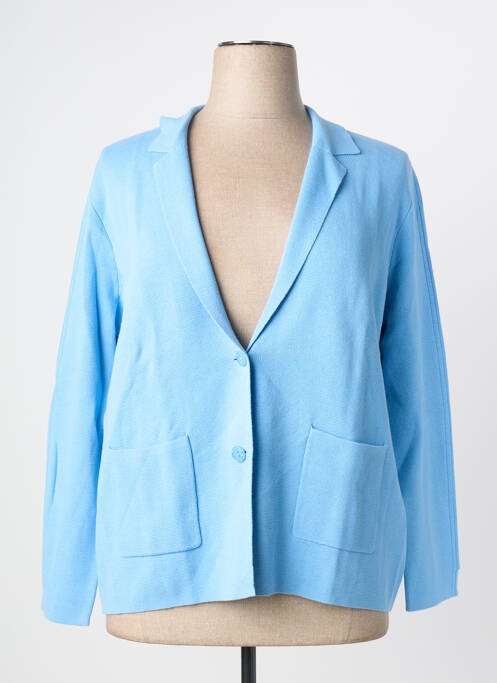 Gilet manches longues fermeture boutonnée sur le devant bleu FRANK WALDER femme