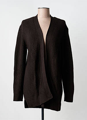 Gilet manches longues col v marron TAIFUN femme